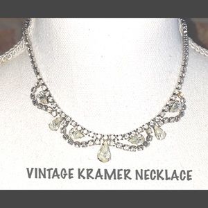 ▪️KRAMERVintageRhinestoneNecklace circa50’sor60’s